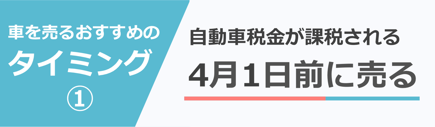 自動車税が課税される4月1日前に売る