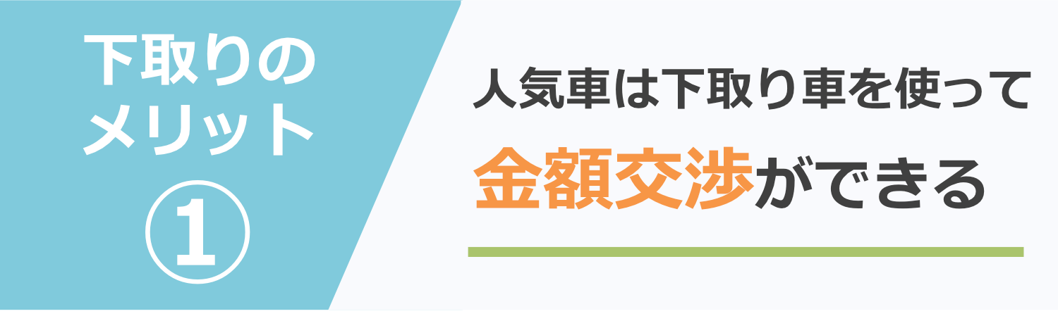 値引きが難しい人気車は下取り車を使って交渉することができる