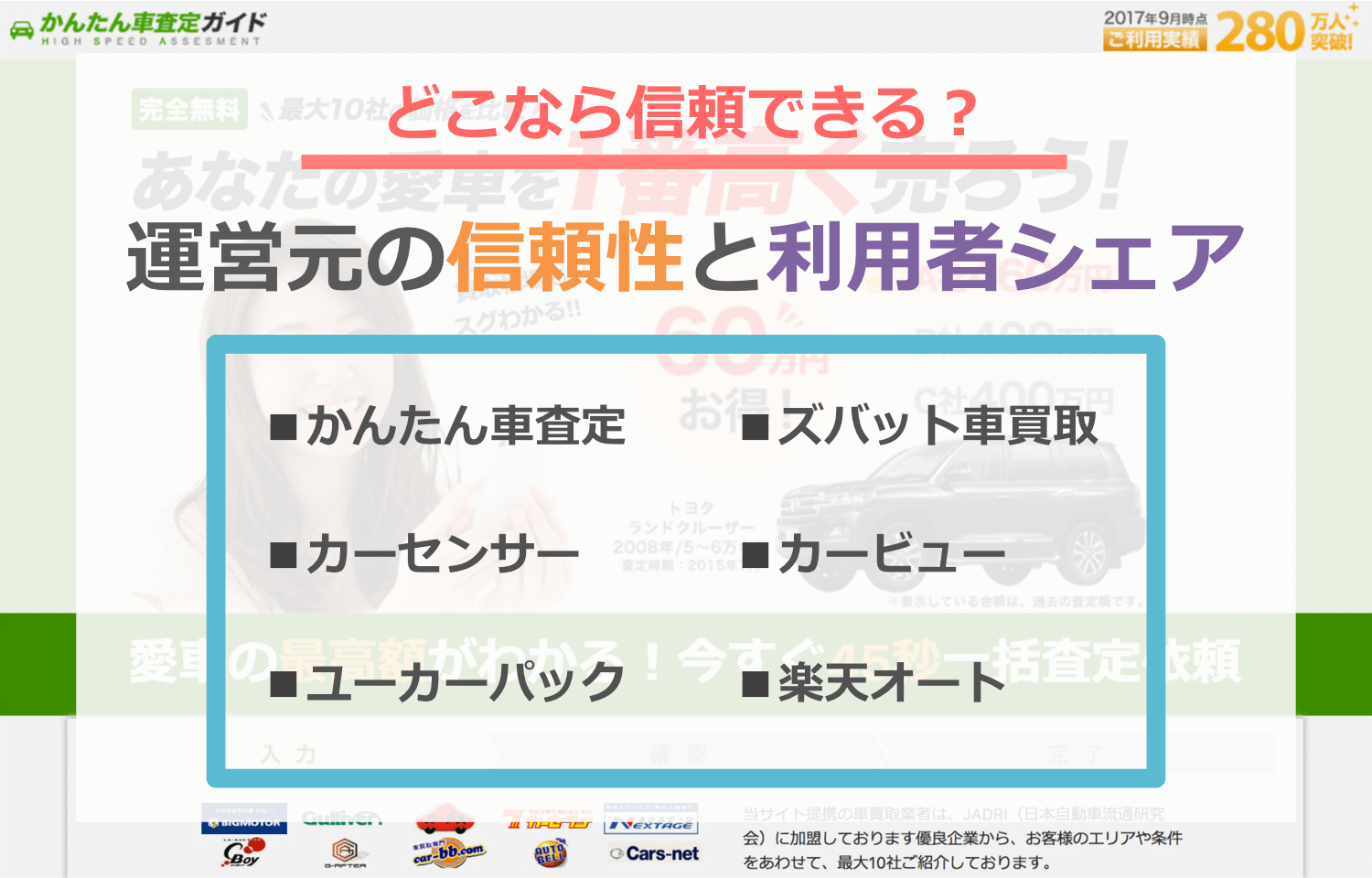運営元の信頼性と利用者シェア